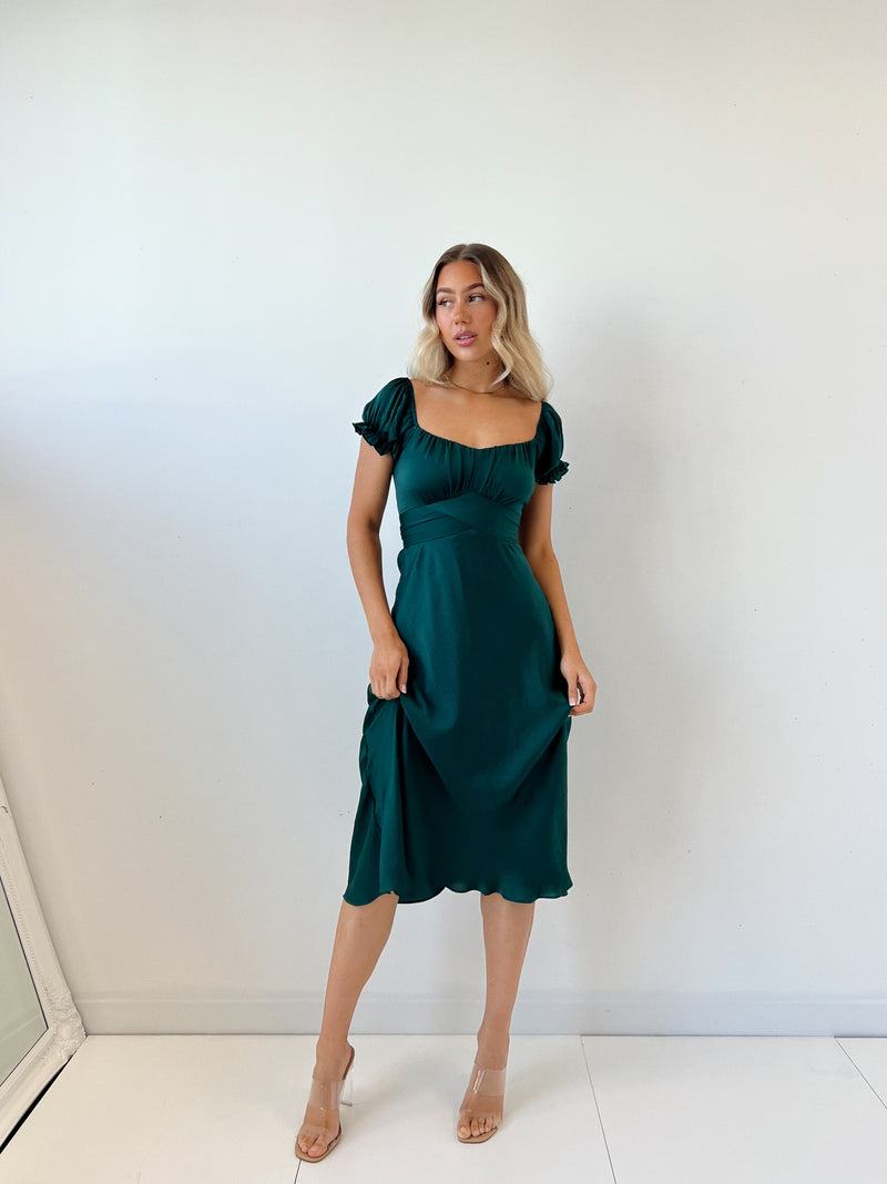 Ellison Midi Dress - Green