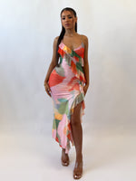 Abigail Midi Dress - Mixed Prints