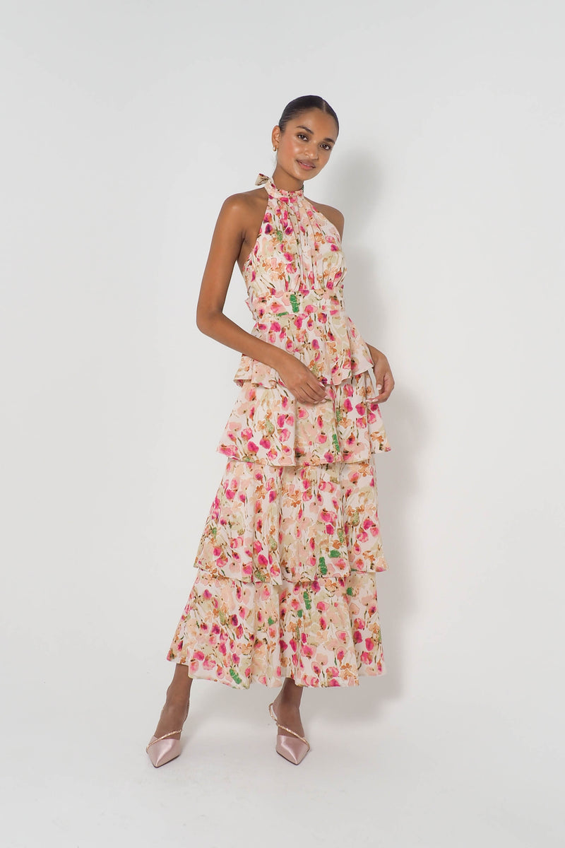 Harlow Floral Midi Dress (PRE-ORDER)