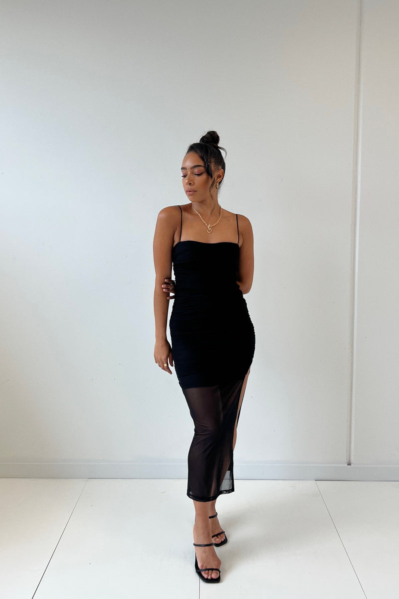 Austin Midi Dress - Black