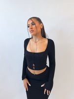 Deborah Knit Top - Black