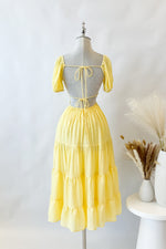 Talia Midi Dress - Lemon