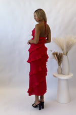 Ella Midi Dress - Red