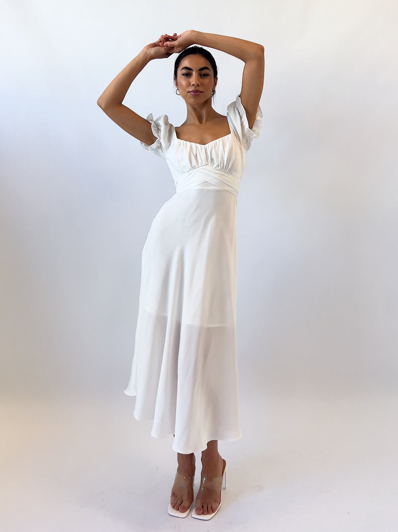 Ellison Midi Dress - White