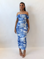 Regan Maxi Dress - Blue Florals