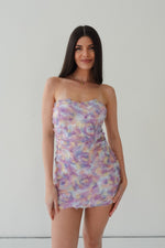 Rosette Mini Dress - Lilac