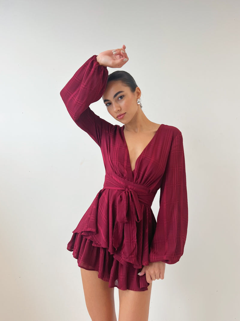 Isobel Playsuit - Wine