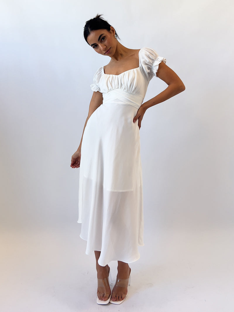 Ellison Midi Dress - White