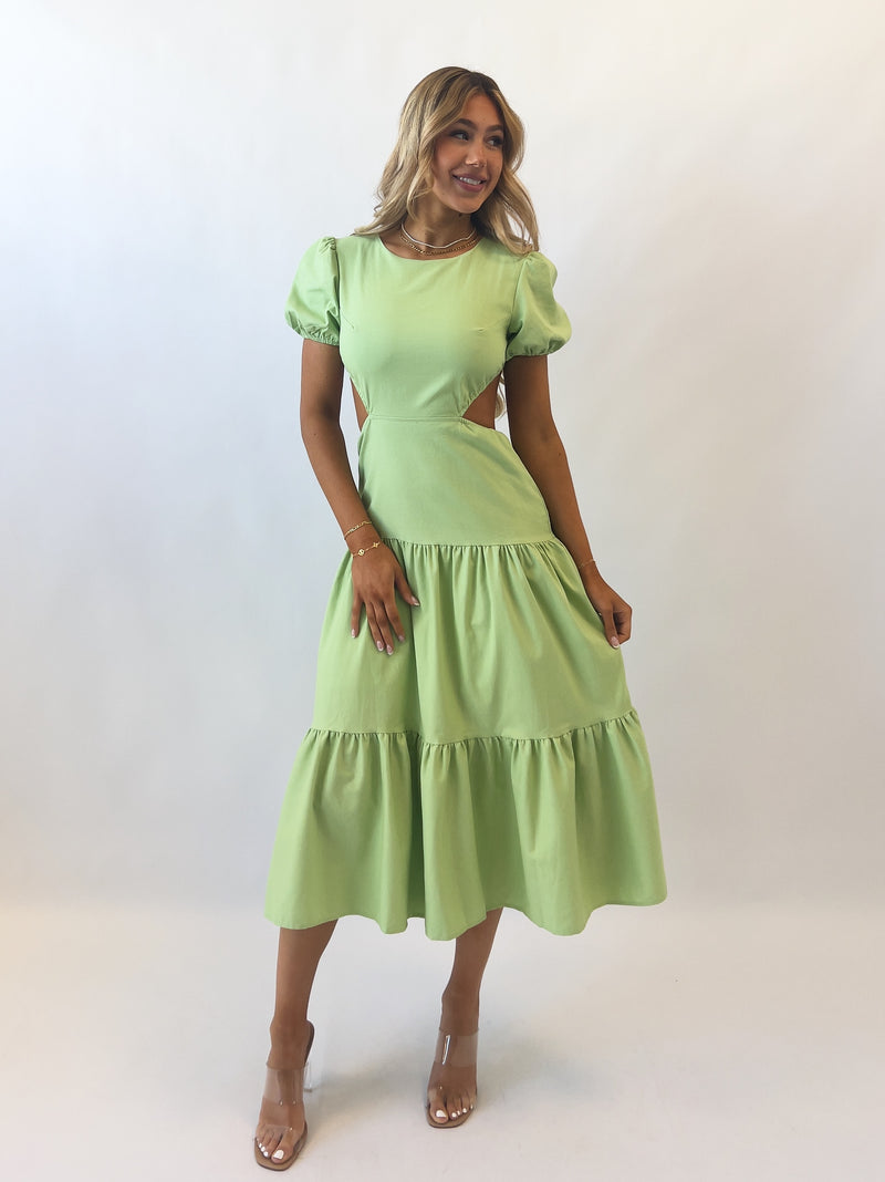 Ashlyn Midi Dress - Green