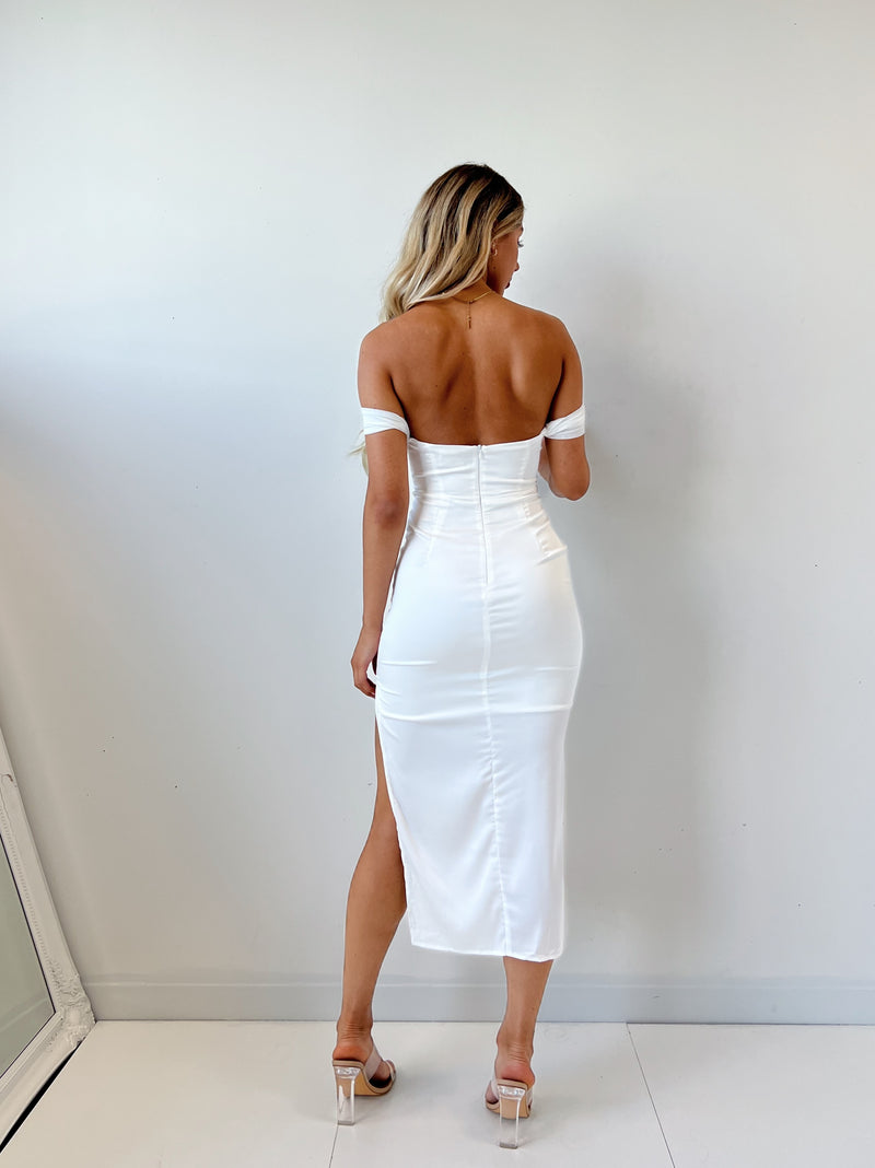 Talitha Midi Dress - White