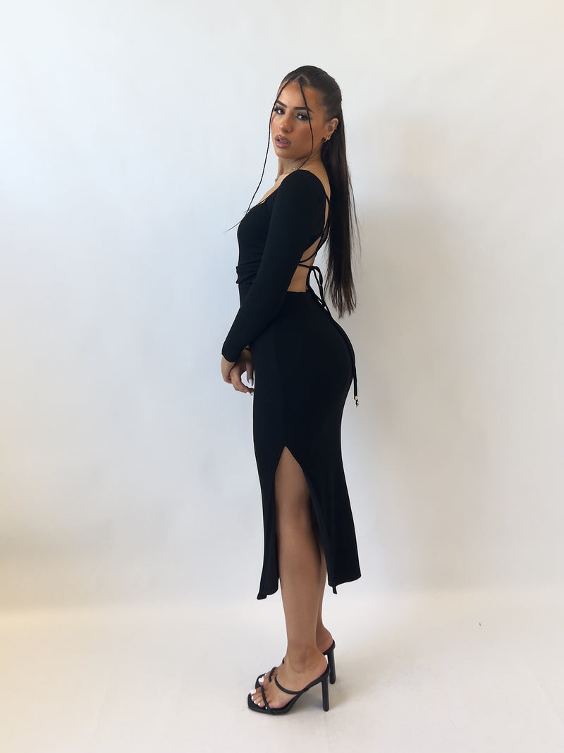 Erica Midi Dress - Black