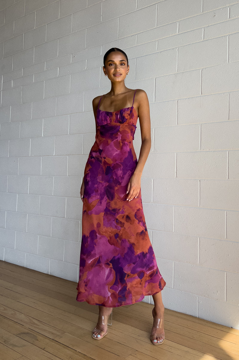 Loren Floral Midi Dress - PRE ORDER