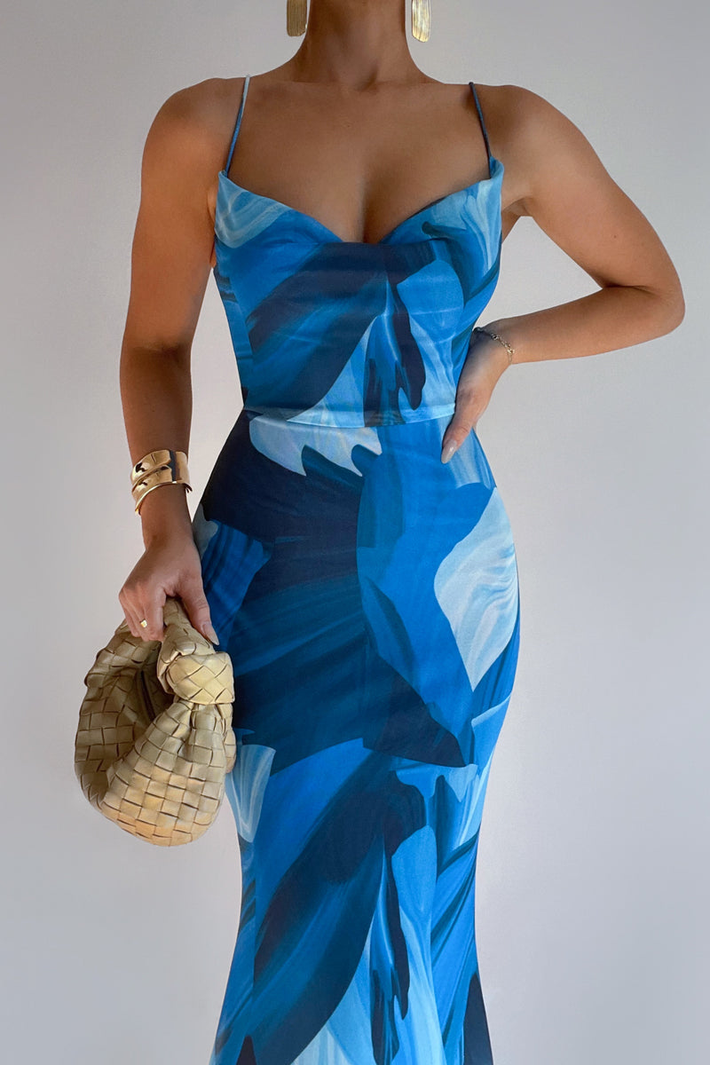 Maria Maxi Dress - Blue