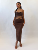 Jackson Midi Dress - Brown