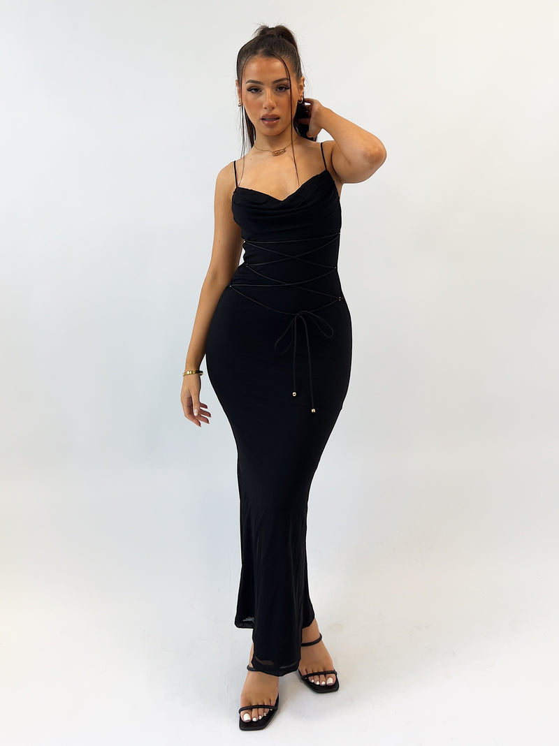 Evangeline Maxi Dress - Black