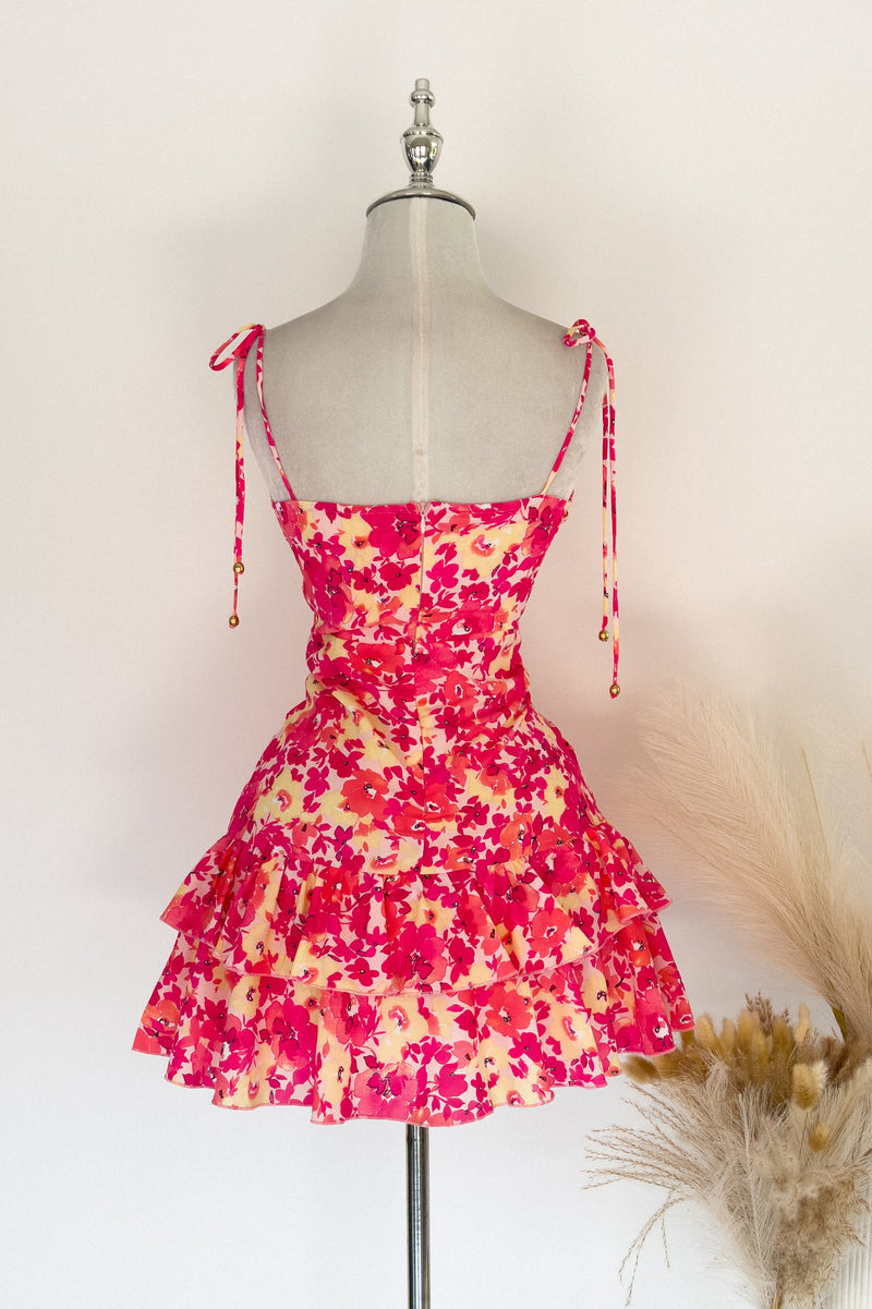 Annabell Floral Mini Dress - Pink