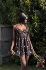 Lover Floral Mini Dress - Black