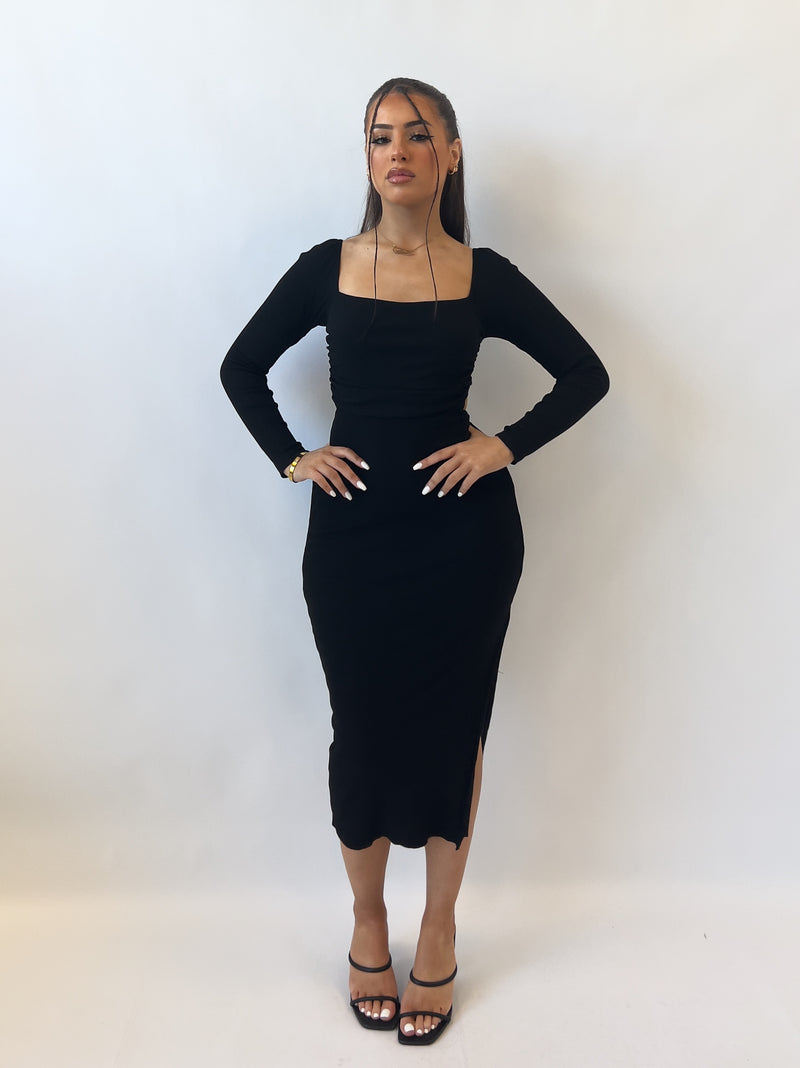 Erica Midi Dress - Black