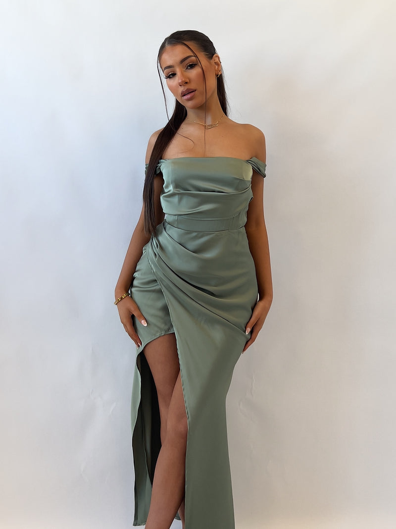 Meara Midi Dress - Sage