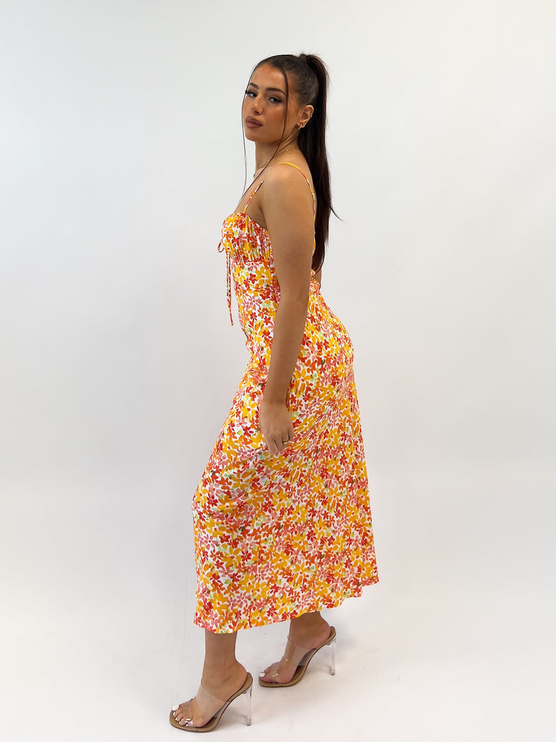 Carmella Floral Midi Dress