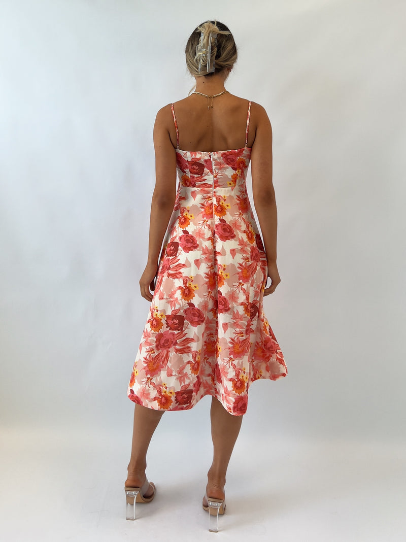 Hailey Floral Midi Dress