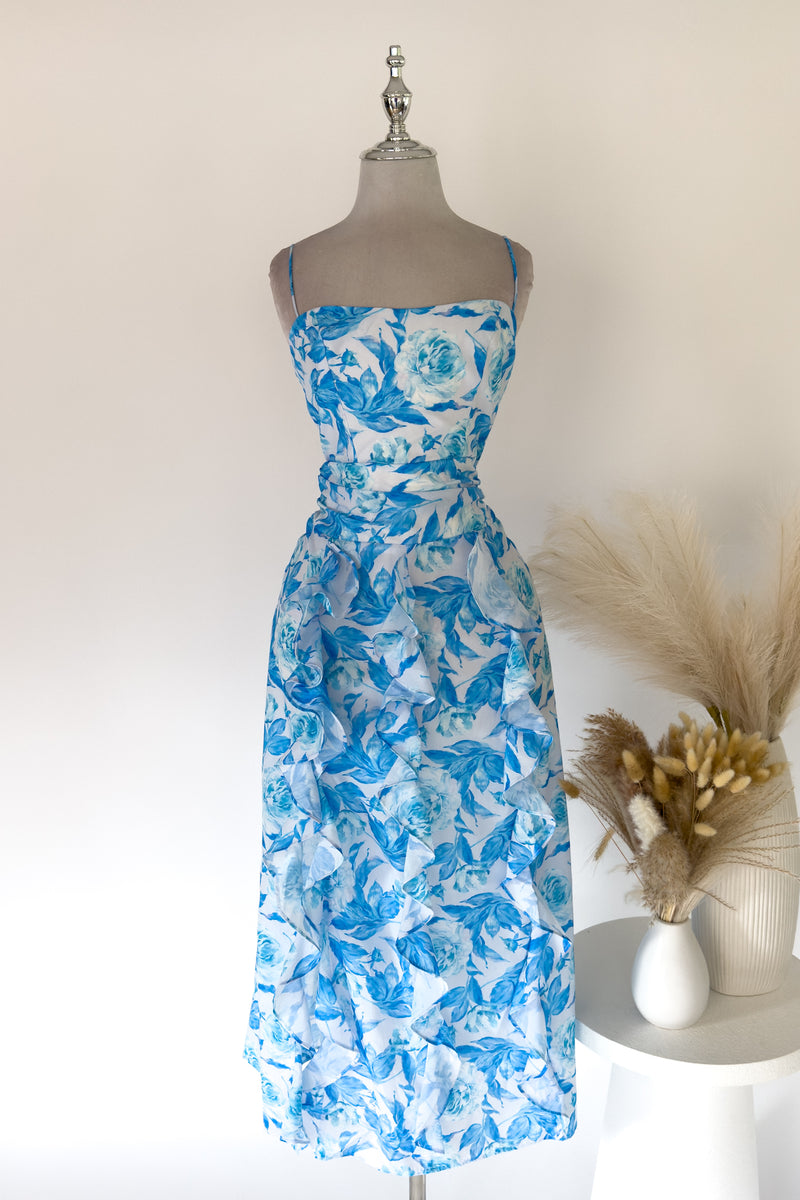 Cassidy Floral Maxi Dress - Blue