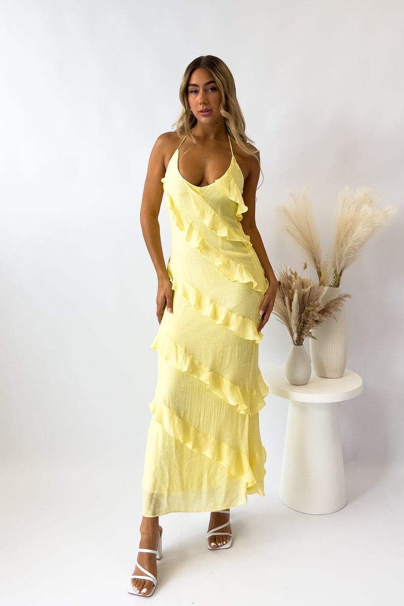 Ella Midi Dress - Yellow