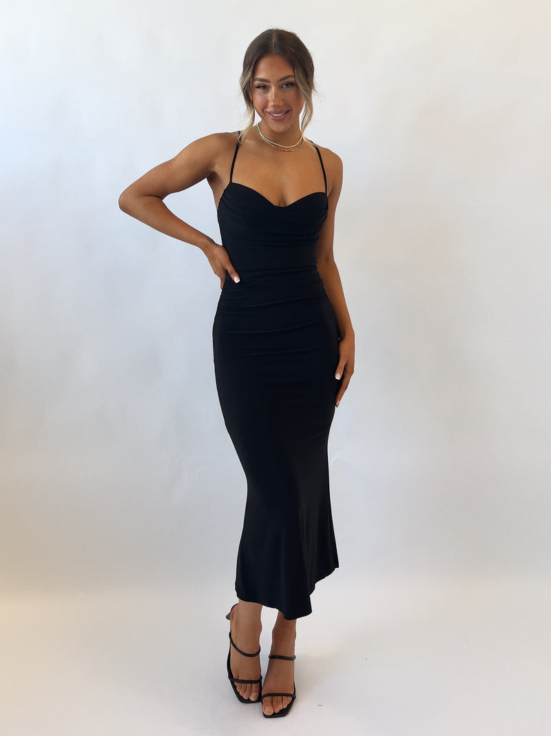 Klair Midi Dress - Black