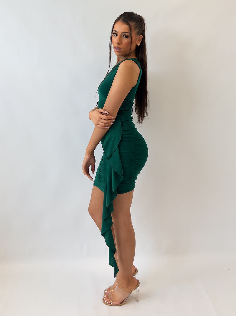 Akia Mini Dress- Green