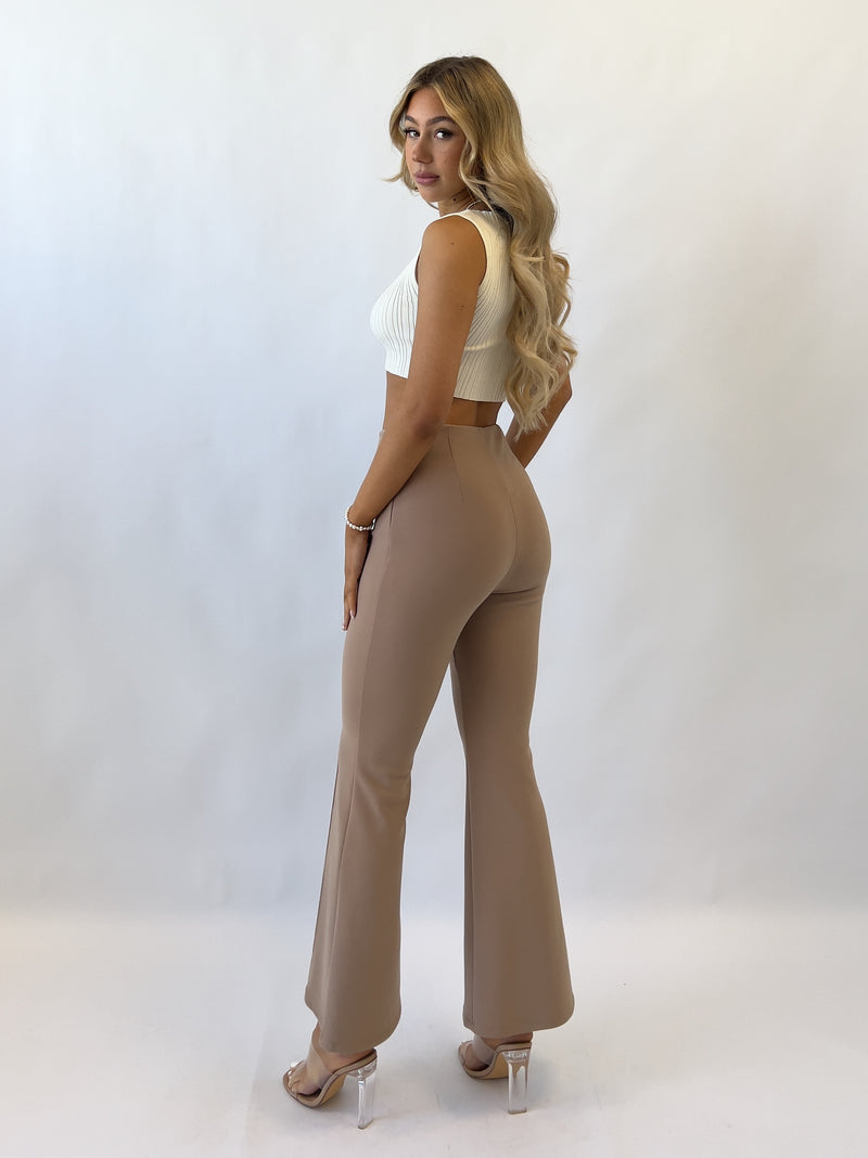 Harper Flared Pants - Beige