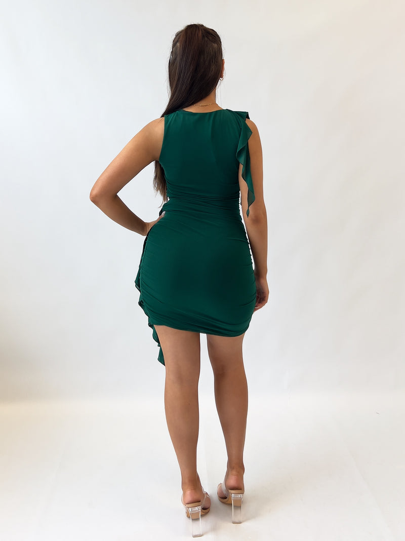 Akia Mini Dress- Green