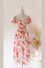 Maisha Floral Midi Dress - Pink
