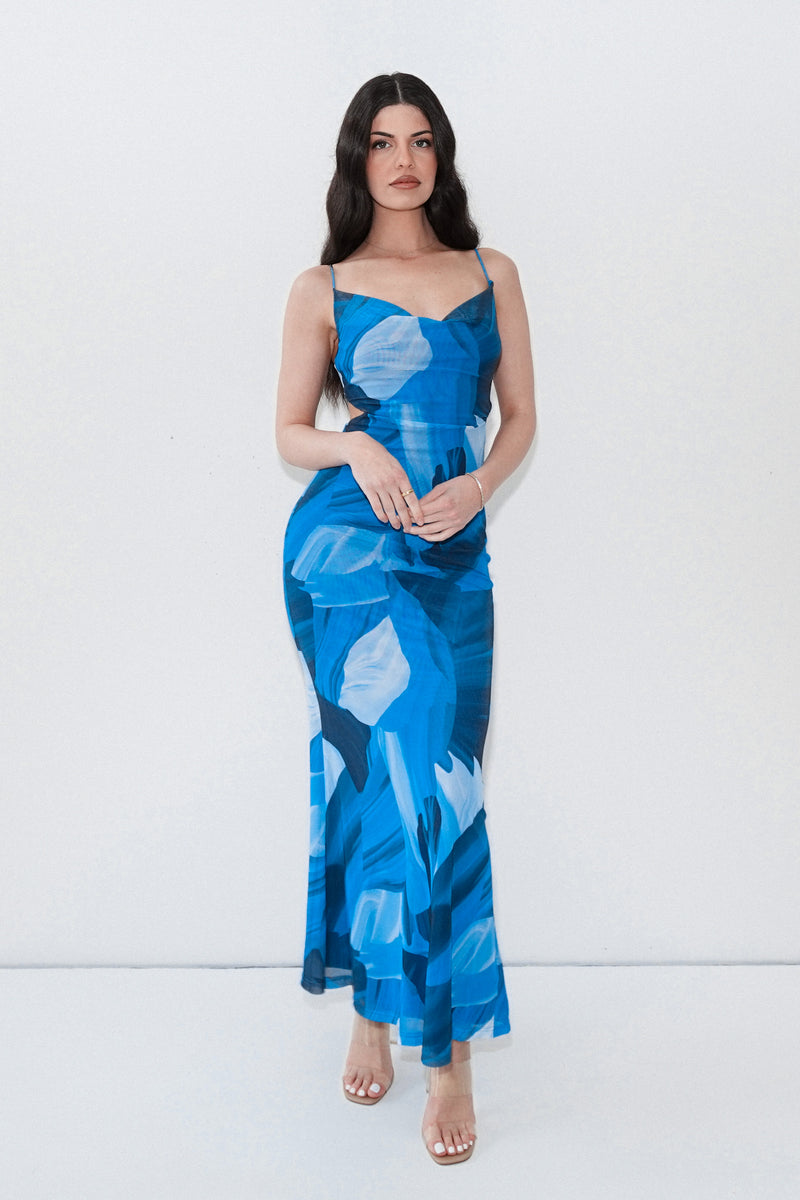 Maria Maxi Dress - Blue