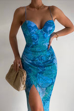 Aloha Midi Dress - Blue