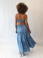 Rochelle Midi Dress - Blue/White