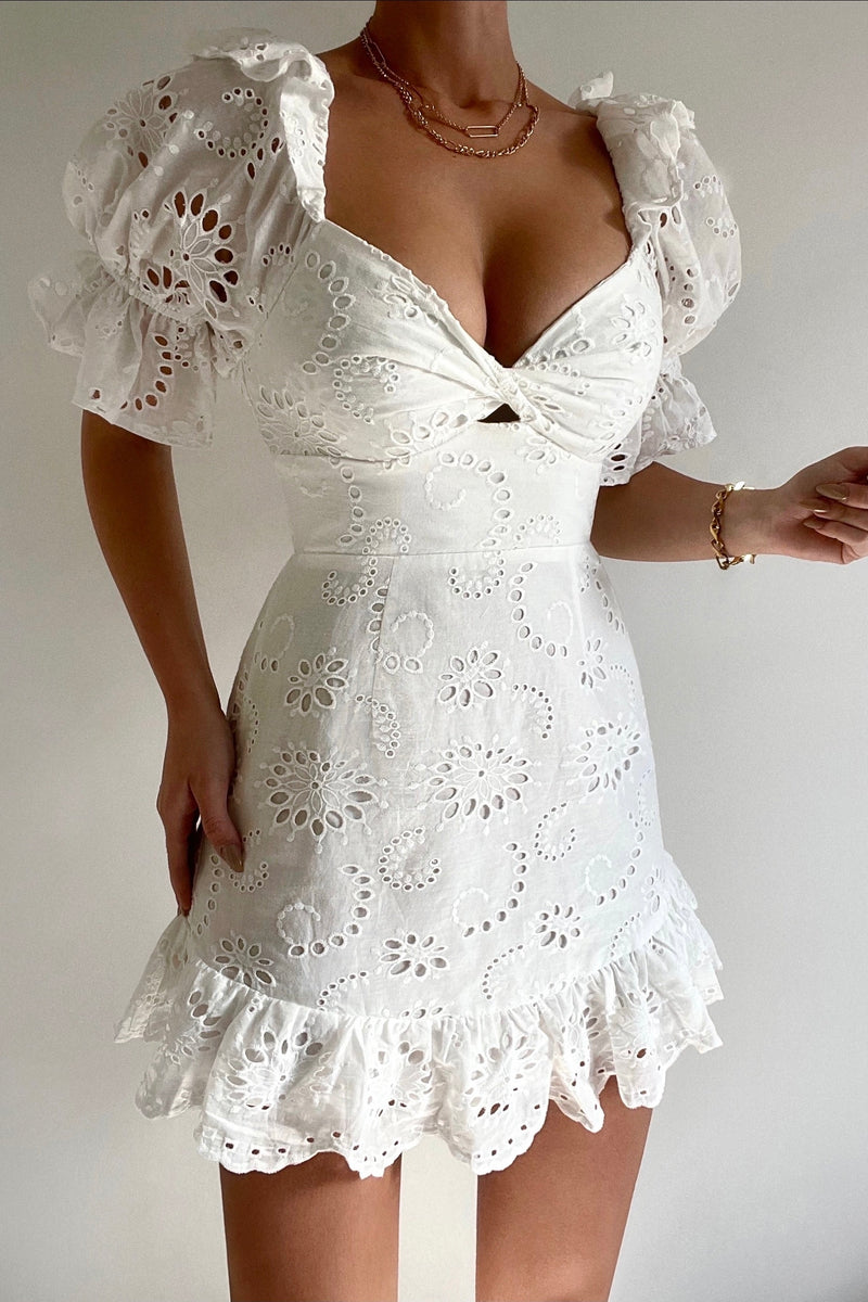 Daley Mini Dress - White