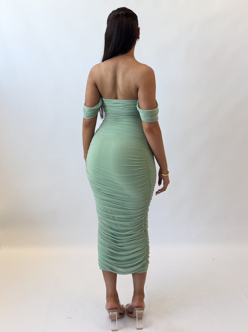 Lilia Midi Dress - Apple Green