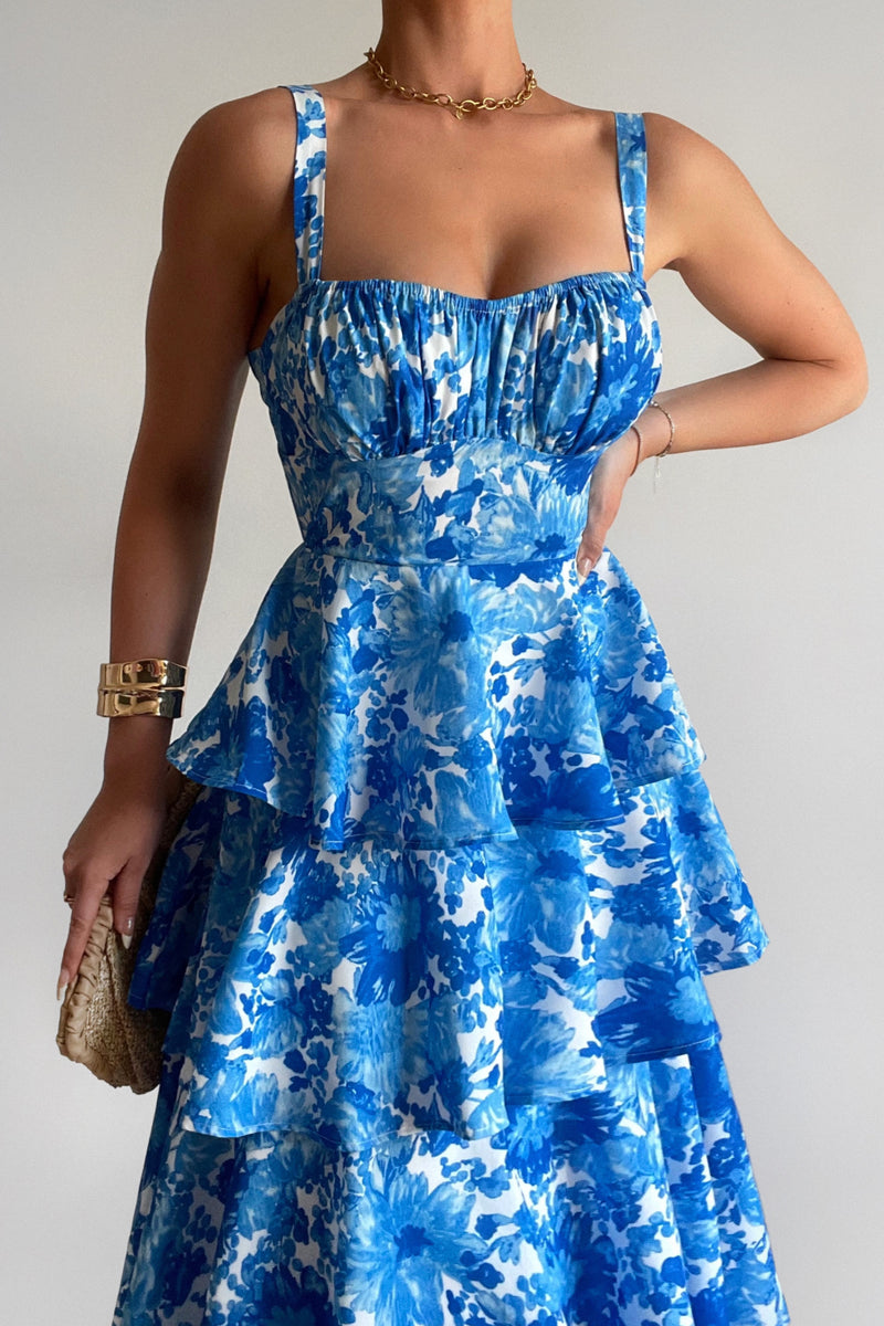 Darcy Floral Maxi Dress - Blue