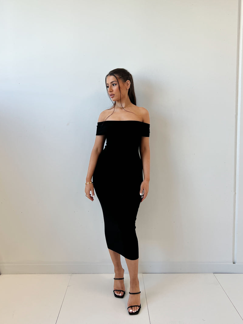 Kendall Midi Dress - Black