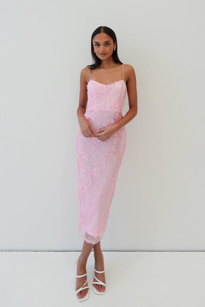 Tyla Midi Dress - Pink