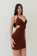 Elsie Mini Dress - Brown