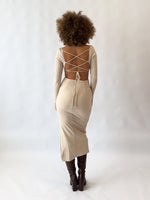 Erica Midi Dress - Beige