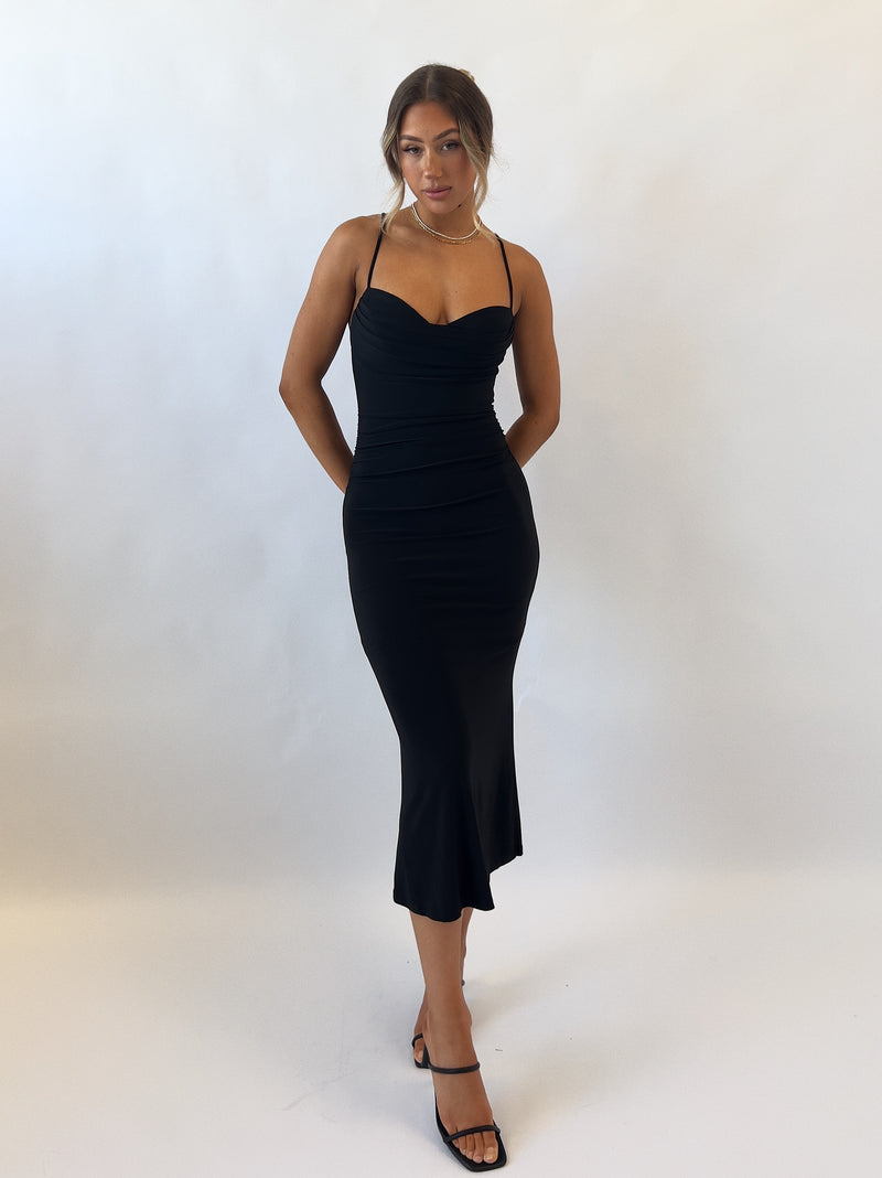 Klair Midi Dress - Black