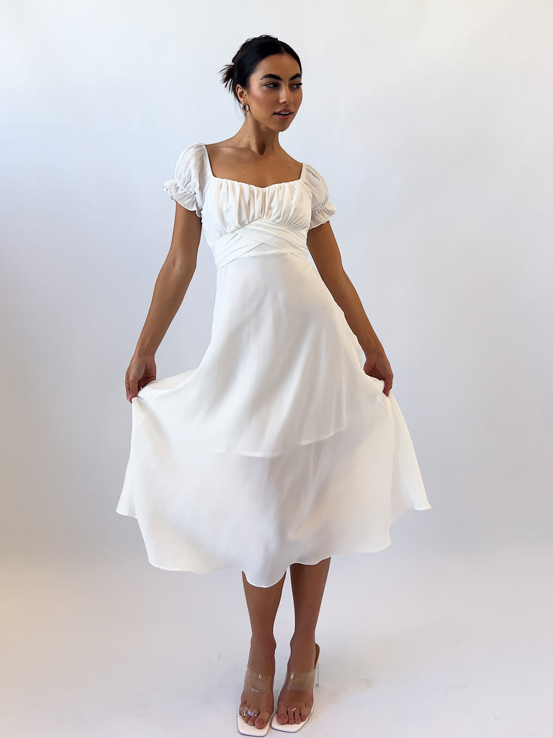 Ellison Midi Dress - White