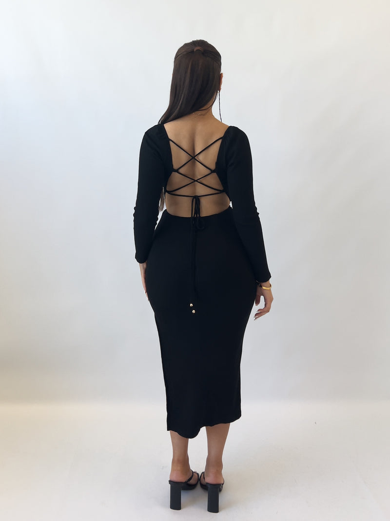 Erica Midi Dress - Black