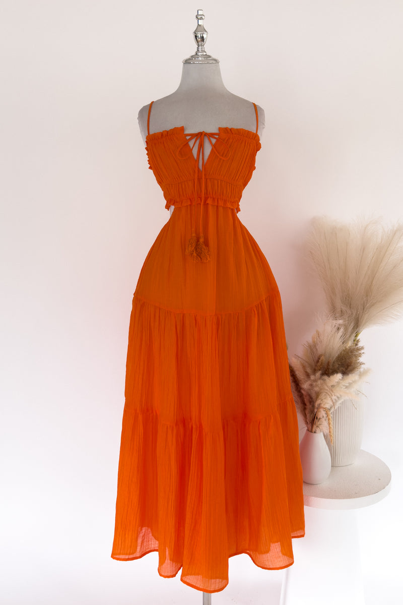 Rochelle Midi Dress - Orange