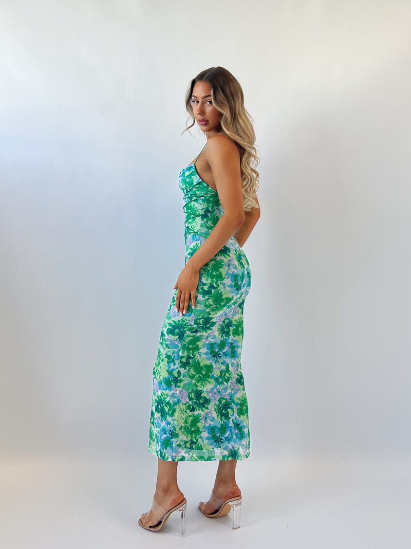 Blossom Maxi Dress - Green