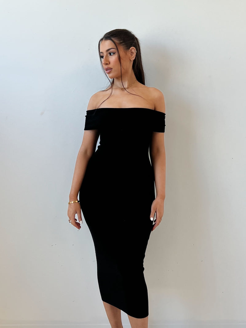 Kendall Midi Dress - Black