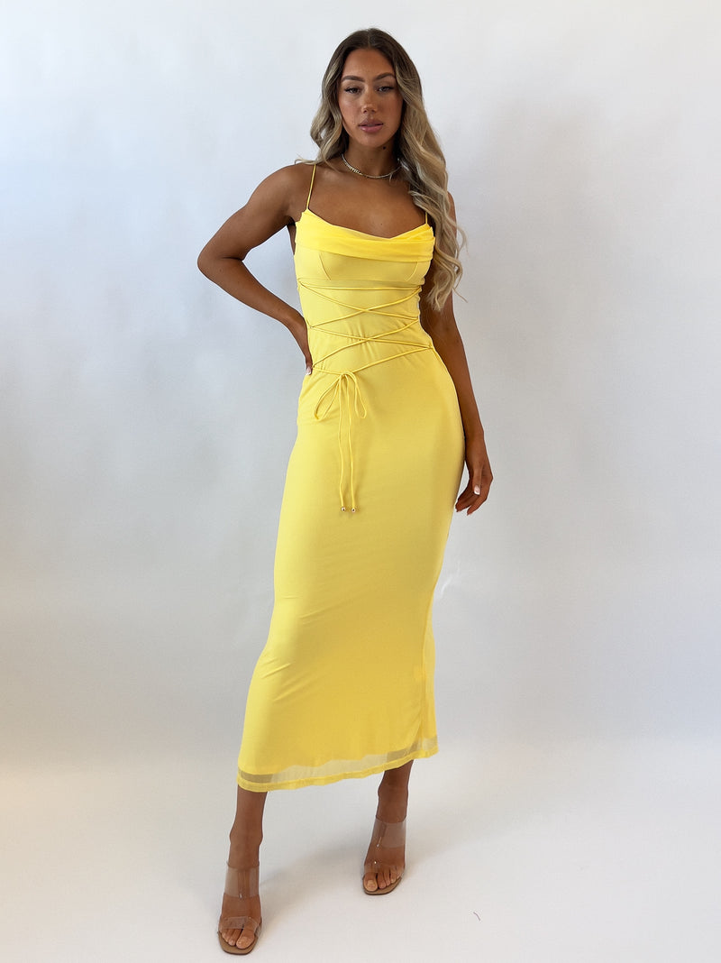 Evangeline Maxi Dress - Yellow