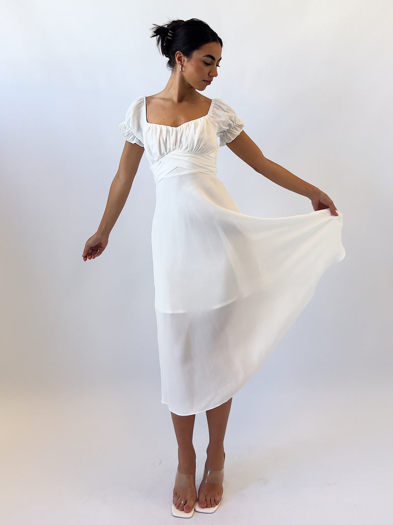 Ellison Midi Dress - White